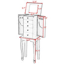 Jewelry Chest Storage Cabinet Stand Organizer Christmas w/ Mirror White Home Furniture HW56419WH