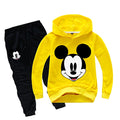 Spring Mickey Minnie Boys Girls Clothing Sets Autumn Casual Teenage Long Sleeve Sweatshirt + Pant 2PCS Sport Suits Kids Clothes