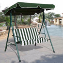 Loveseat Patio Canopy Swing Glider Hammock Cushioned Steel Frame Bench Outdoor Patio Swing Garden Furniture OP70493