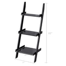 3 Tier Leaning Rack Wall Ladder Book Shelf Bookcase Storage Display Multipurpose