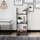 3 Tier Leaning Rack Wall Ladder Book Shelf Bookcase Storage Display Multipurpose