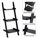 3 Tier Leaning Rack Wall Ladder Book Shelf Bookcase Storage Display Multipurpose