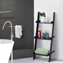 3 Tier Leaning Rack Wall Ladder Book Shelf Bookcase Storage Display Multipurpose