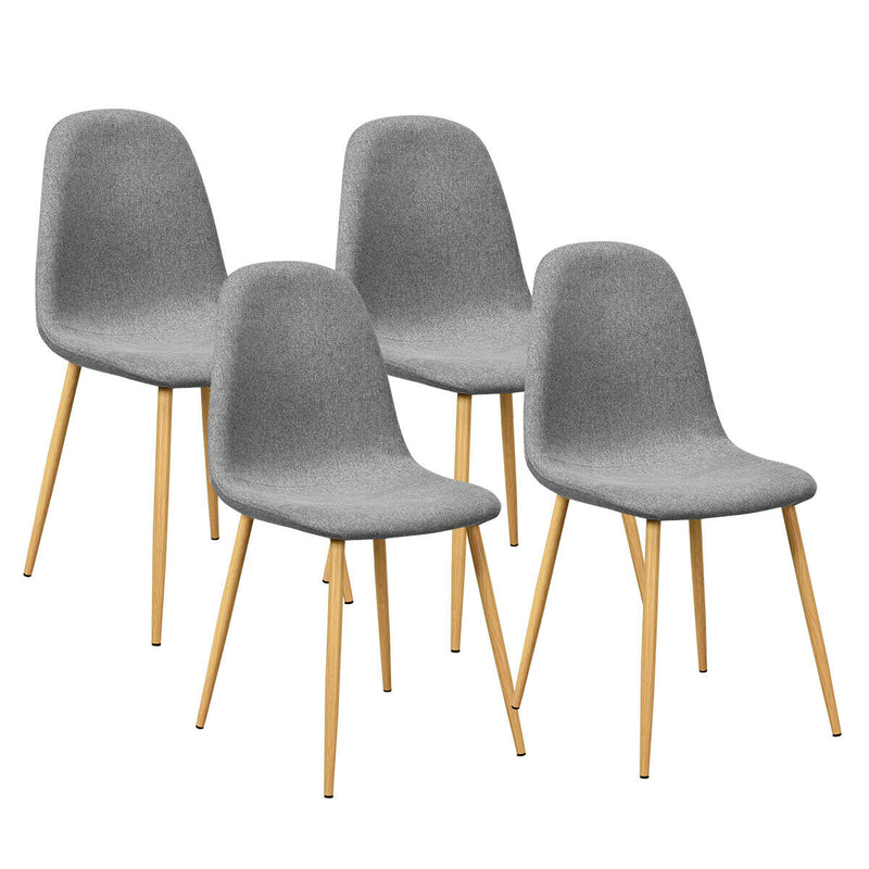 Set of 4 Modern Dining Accent Side Chairs Wood Legs Home Furniture