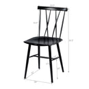 Set of 2 Dining Side Chairs Chairs Armless Cross Back Kitchen Bistro Caf