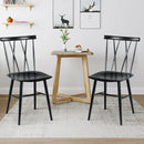 Set of 2 Dining Side Chairs Chairs Armless Cross Back Kitchen Bistro Caf
