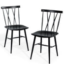 Set of 2 Dining Side Chairs Chairs Armless Cross Back Kitchen Bistro Caf