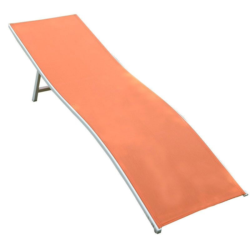 Lounger Patio Outdoor Chaise Lounge Chair Bed Orange