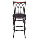 Vintage Swivel Bar Stool 24" 28" Height Adjustable Padded Seat Bistro Pub Chair HW54180