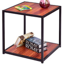 End Table Side Sofa Square Modern Coffee Tables Tea Stand Living Room Furniture Decor With Bottom Shelf HW55399