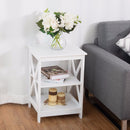 3-Tier Nightstand End Table Storage Display Shelf Living Room Furni New Home Furniture 2*HW58944