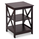 3-Tier Nightstand End Table Storage Display Shelf Living Room Furni White New Home Furniture HW58944