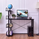 4 Tiers Computer Desk Wood Laptop Writing Table with Shelves WorkStation Home