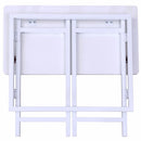 Modern Folding Table Office Computer Desk PC Laptop Writing Table Home Office Workstation White Portable Table HW56263WH