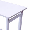Modern Folding Table Office Computer Desk PC Laptop Writing Table Home Office Workstation White Portable Table HW56263WH