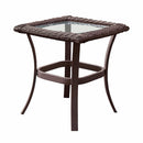 3 PCS Rattan Wicker Patio Furniture Set Coffee Table Rocking Chair Cushioned New Garden Set HW54922