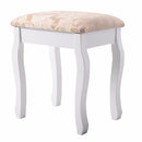 Black White Vanity Wood Makeup Dressing Table Stool Set Modern Dressers for Bedroom With Swivel Mirror and Stool HW52600