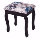 Black White Vanity Wood Makeup Dressing Table Stool Set Modern Dressers for Bedroom With Swivel Mirror and Stool HW52600