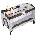 New Baby Crib Playpen Playard Pack Travel Infant Bassinet Bed Foldable Pink Green Coffee Bule  BB4397