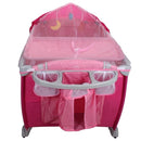 Portable Folding Baby Crib Multifunctional Child Bed Pink Blue Playpen