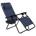 Folding Zero Gravity Chair Outdoor Picnic Camping Sunbath Beach Chair with Utility Tray Reclining Lounge Chairs OP70528