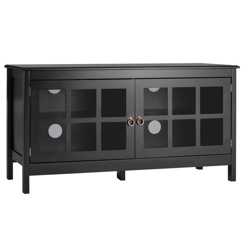 50'' TV Stand Modern Living Room Wood Storage Console Entertainment Center with 2 Doors Home Furniture HW56756