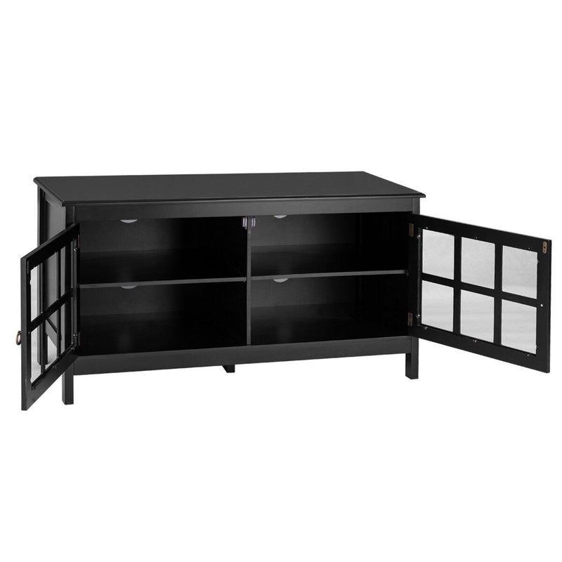 50'' TV Stand Modern Living Room Wood Storage Console Entertainment Center with 2 Doors Home Furniture HW56756