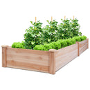 Wooden Vegetable Raised Garden Bed Backyard Patio Grow Flowers Plants Planter