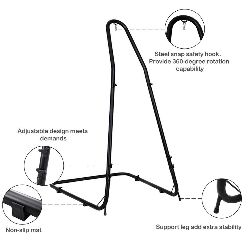 Adjustable Hammock Stand For Hammocks Swings & Hanging Chairs Steel Frame