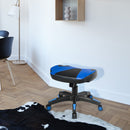 Multi-Use Gaming Ottoman Footstool Chair Footrest Swivel Height Adjustable Blue