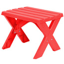 Plastic Children Kids Table & Chair Set 3-Piece Play Furniture In/Outdoor Red