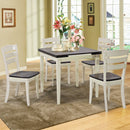 Extending 5 Piece Wood Dining Table Set 4 Chairs Kitchen Table w/Extension Leaf