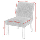 Fabric Wood Armless Slipper Dining Sofa Chair Upholstered Living Room Furniture