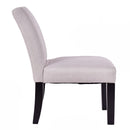 Fabric Wood Armless Slipper Dining Sofa Chair Upholstered Living Room Furniture