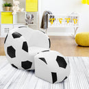 Football Shape Kids Sofa Chair Couch Children Toddler Birthday Gift w/ Ottoman