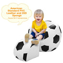 Football Shape Kids Sofa Chair Couch Children Toddler Birthday Gift w/ Ottoman
