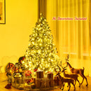 5ft Pre-lit PVC Christmas Fir Tree Hinged 8 Flash Modes