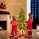 5ft Pre-lit PVC Christmas Fir Tree Hinged 8 Flash Modes