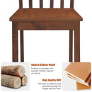 3-Piece Dining Table Set 2 Slat Back Chairs with Wood Leg Kitchen Furniture