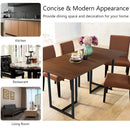 60'' Console Dining Table Rectangular Kitchen Table w/ Metal Frame and Wood Top