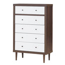 5 Drawer Dresser Wood Chest of Drawers Storage Freestanding Cabinet Organizer