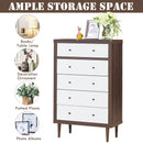 5 Drawer Dresser Wood Chest of Drawers Storage Freestanding Cabinet Organizer