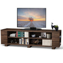 Costway 59'' Wood TV Stand Console Storage Media Center w/ Adjustable Shelf