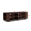 Costway 59'' Wood TV Stand Console Storage Media Center w/ Adjustable Shelf