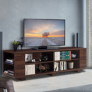 Costway 59'' Wood TV Stand Console Storage Media Center w/ Adjustable Shelf