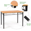 5 PC Dining Set Wood Metal Table and 4 Chairs Kitchen Breakfast Furniture New