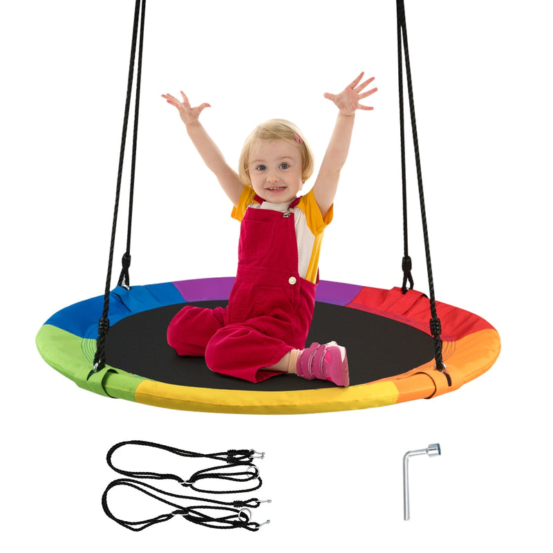 40'' Flying Saucer Tree Swing Indoor Outdoor Play Set Swing for Kids