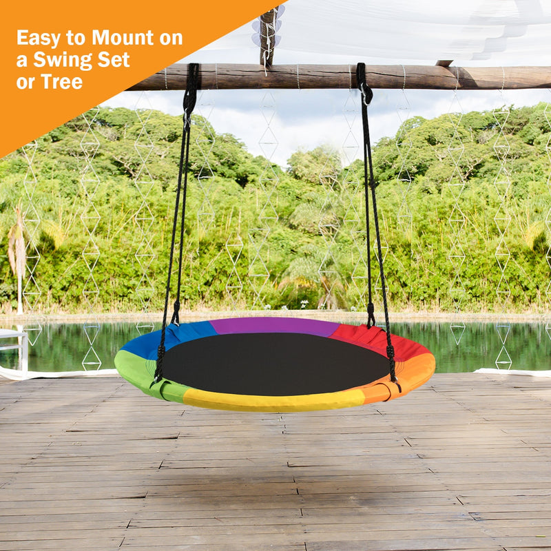 40'' Flying Saucer Tree Swing Indoor Outdoor Play Set Swing for Kids
