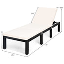 Patio Rattan Lounge Chair Chaise Couch Cushioned Height Adjustable Pool Garden