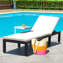 Patio Rattan Lounge Chair Chaise Couch Cushioned Height Adjustable Pool Garden